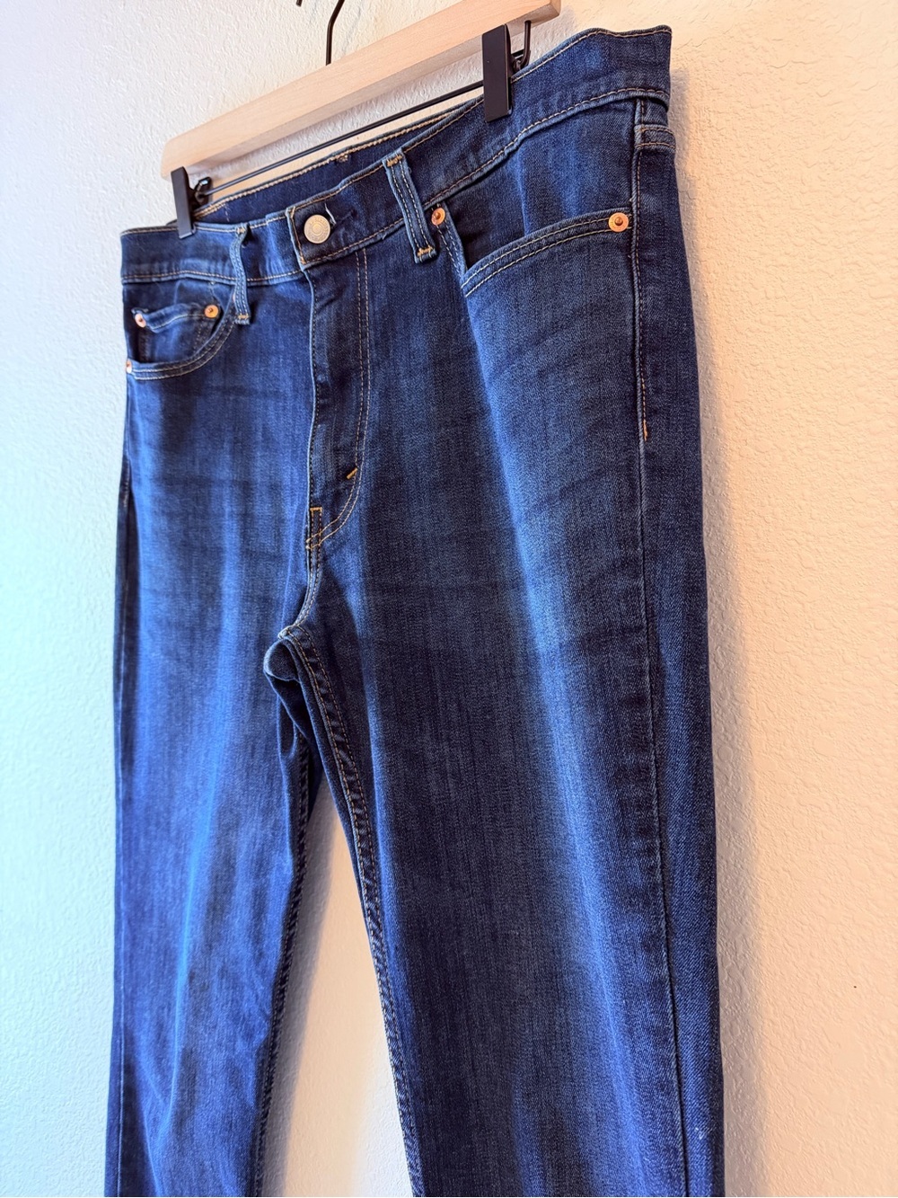 Levi’s 511 Slim Fit Dark Indigo Jeans Men 36x34 - Picture 2 of 7